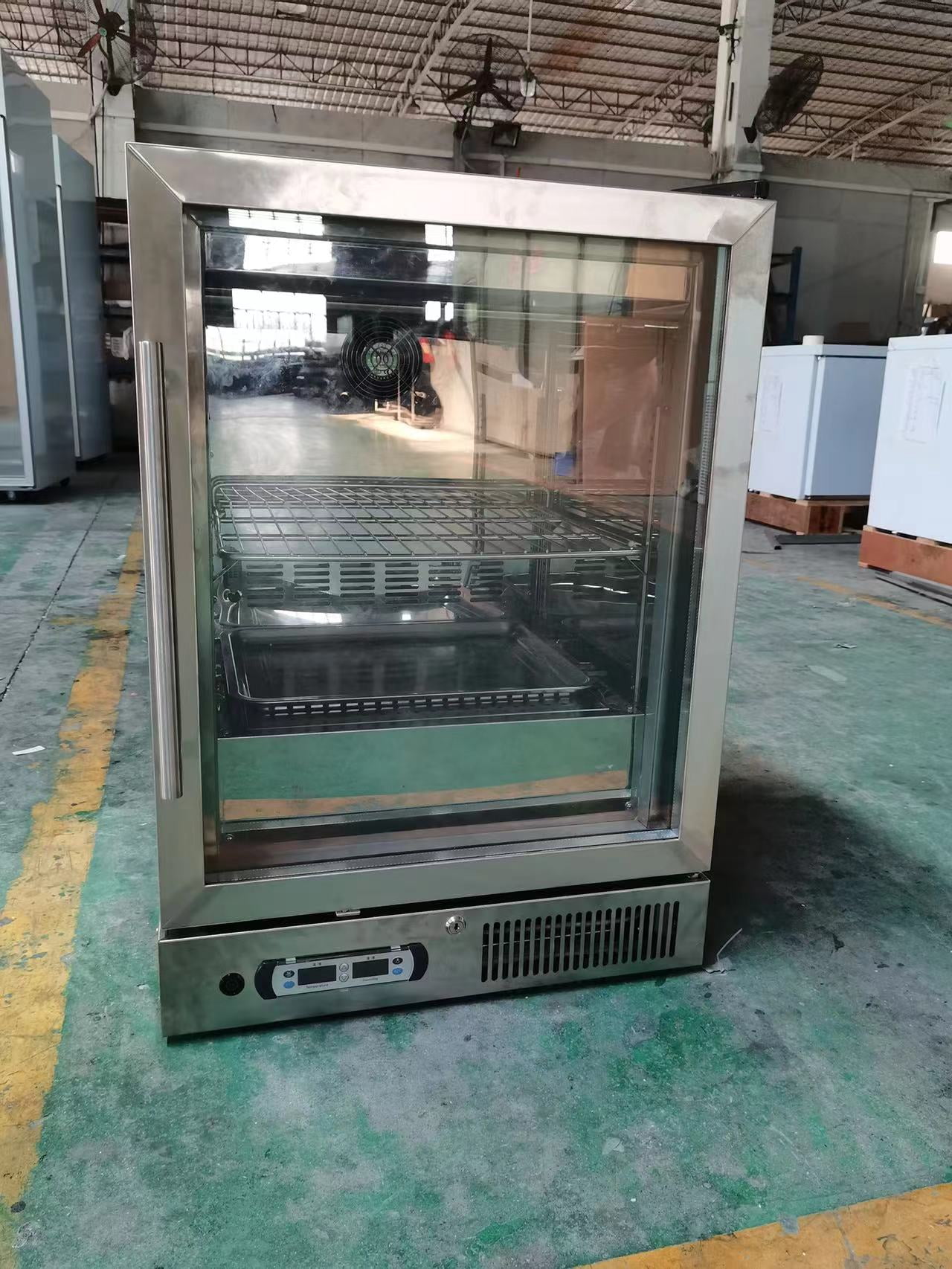Kolice Commercial Countertop Aging Beef Showcase Freezer,Steak Aging Cabinet,Beef Display Showcase-168L, 2 Tiers