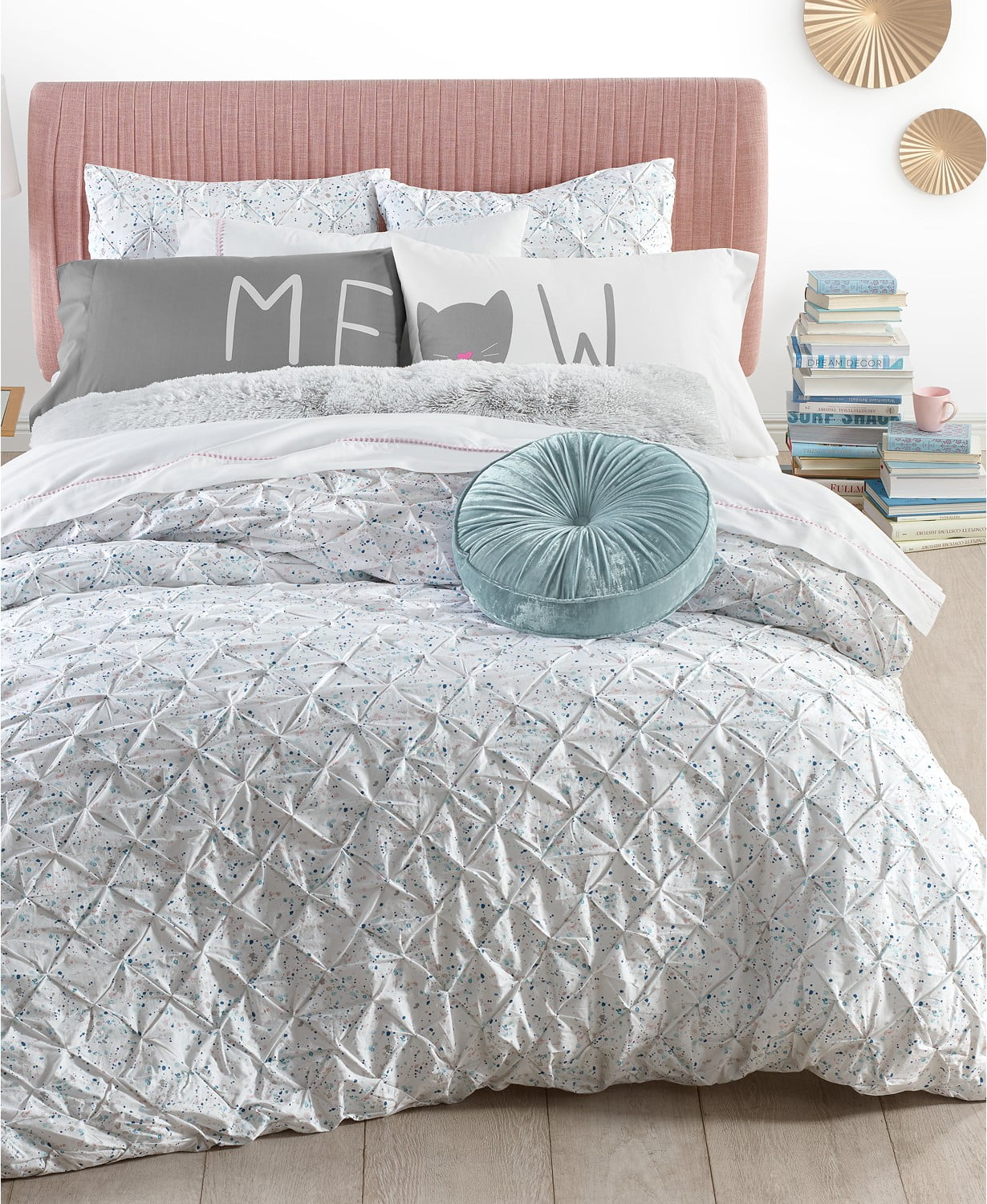 Martha Stewart Collection Whim Pleated Drop Three Piece Comforter Set