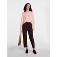 thumbnail image 2 of Scenario Women's and Women's Plus Cozy Crewneck Sweater with Long Sleeves, Sizes XS-4X, 2 of 5