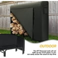 thumbnail image 5 of 4FT Firewood Rack Outdoor with Cover,Heavy Duty wood racks outdoor for firewood & 600D Fabric Waterproof Cover for Fireplace,350 LBS Weight Capacity for Outdoor Indoor Use (Black), 5 of 7