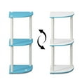 thumbnail image 6 of Furinno 11.6 W x 11.6 D x 29.6 H 3-Shelf Decorative Shelves, Blue and White, 6 of 6