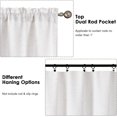 thumbnail image 4 of Natural Curtains 90 Inches Long 2 Panels Set for Living Room Bedroom, Light Filtering Faux Linen Textured Bedroom Curtains Drapes, Farmhouse Dual Rod Pocket, 40Wx90L Inch, Natural, 4 of 9