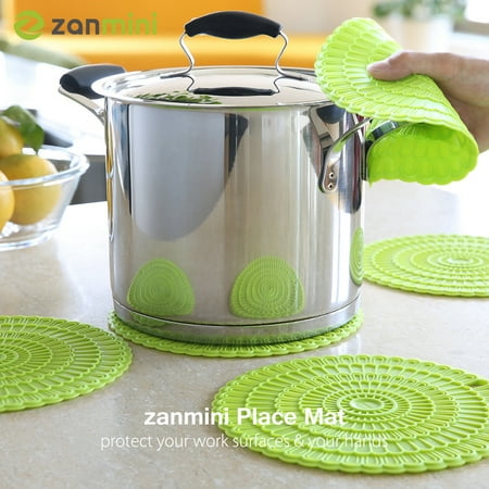 Dishwasher Safe Placemats - 1zanmini Silicone Hot Pad Food Safe Place Mat Set of 4