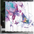 thumbnail image 4 of Ambesonne Butterfly Shower Curtain, Watercolor Art Modern, 69"Wx70"L, Multicolor, 4 of 5