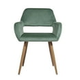 thumbnail image 2 of Velvet Desk Chair No Wheels, 2 of 10