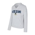 thumbnail image 3 of Men's Concepts Sport  White/Gray Notre Dame Fighting Irish French Terry Striped V-Neck Pullover Hoodie, 3 of 4