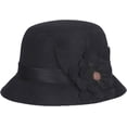 thumbnail image 5 of CoCopeaunts Women Bucket Hat Spring Autumn Linen Breathable Sun Shade Big Flower Decoration Belt Fashion Monochrome Bucket Cap, 5 of 8