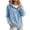 Light Blue, variant on Miqool Womens Velour Pullover Hoodies Fall Winter Casual Loose Fit Drawstring Long Sleeve Sweatshirt Tops