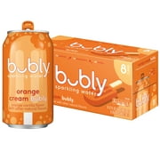 Bubly Orange Creamsicle Sparkling Water, 12 fl oz, 8 Pack Cans