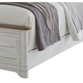 thumbnail image 4 of Meadowbrook White-Washed Wood Farmhouse Queen Size Arched Panel Bed, 4 of 7