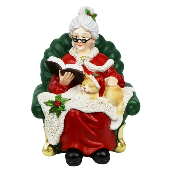 Statue de Bureau en Résine Festive du Père Noël avec Poses et Expressions Joyeuses pour Décorations de Fête