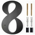 thumbnail image 6 of Lanfini 8 inch Modern Floating House Numbers Large Black Shadow Home Address Garage Gate, 6 of 6