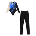 thumbnail image 3 of ZDHoor Girls 2Piece Tracksuit Long Sleeve Gymnastics Leotard with Leggings Set Dance Athletic Unitard Royal Blue 16, 3 of 5