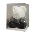 thumbnail image 2 of Oso de peluche artificial con rosas y luces | Ramo de flores con forma de oso de peluche | Regalo romántico decorativo para estante o mesa | Regalo de San Valentín, 2 of 6