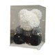 thumbnail image 2 of Oso de peluche artificial con rosas y luces | Ramo de flores con forma de oso de peluche | Regalo romántico decorativo para estante o mesa | Regalo de San Valentín, 2 of 6