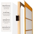 thumbnail image 4 of Oriental Furniture 6 ft. Tall Canvas Window Pane Room Divider - Honey - 6 Panel, 4 of 5