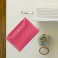 thumbnail image 5 of Bolsa de documentos impermeable A4 engrosada con sujetadores - Carpeta de plástico transparente para archivos de oficina, colegio y hogar, 5 of 5