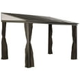 thumbnail image 2 of Sojag Portland 8 x 12 x 8 ft Dark Brown Wall Gazebo, 2 of 6