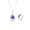 Blue, variant on 2PCS Akemi Homura Soul Gem Core Necklaces set for Anime Cosplay Props Accessories festival holiday with 5 Unique Tail Rings for Every Character!