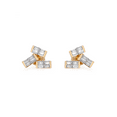 thumbnail image 3 of Rachel Koen 0.83Cttw Baguette Cut Diamond Stud Earrings 18K Yellow Gold, 3 of 5