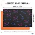 thumbnail image 2 of 32"x20" Door Mat Mat Absorbent & Non-Slip Entryway Rug Washable Floor Mat Neon Hearts and Arrow, 2 of 8