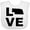 AA-White, variant on Inktastic Love Nebraska Boys or Girls Baby Bib