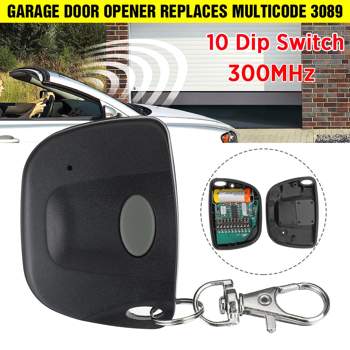 300Mhz Garage Door Wireless Remote Control Gate Opener Transmitter