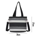 thumbnail image 2 of Fashionable and simple striped canvas bag ladies shoulder bag large capacity messenger bag, 2 of 6