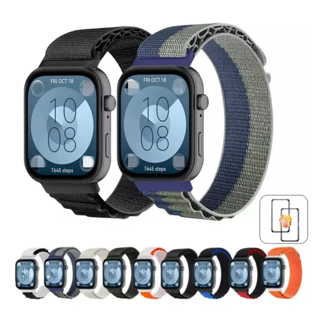 2 Correa Extensible Tela Nylon Para Huawei Watch Fit3+ 2mica