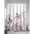 thumbnail image 5 of Shower Curtain Monstera Palm Tree Bathroom Curtains with Hooks, Waterproof Fabric Tropical Forest Bath Shower Curtains Set for Bathroom Bathtubs Decor 72x72 Inch, 5 of 8
