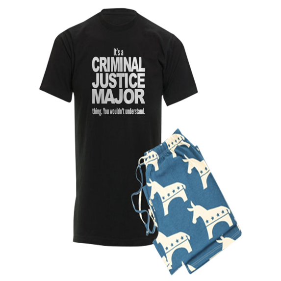 CafePress - Its A Criminal Justice Major Thing Pajamas - Men's Dark Pajamas