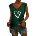 thumbnail image 1 of Camisas con estampado informal con estilo para mujer, camisetas holgadas de manga corta de talla grande, blusa con cuello en V OAVQHLG3B Store lin121212, 1 of 5