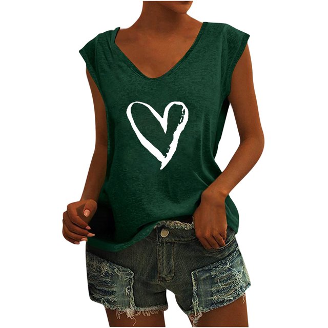 Camisas con estampado informal con estilo para mujer, camisetas holgadas de manga corta de talla grande, blusa con cuello en V OAVQHLG3B Store lin121212