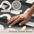 thumbnail image 6 of ODIKA 6'x9' Dark Gray Geometric Checkered Washable Area Rug Modern Abstract Design With Bold Shapes And Clean Lines for Queen Size Bedroom, Under Bed, Master Suite, Easy Care, Non-Shedding, 6 of 7