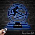 thumbnail image 5 of Handmadetneonsign Man Hurdling Medal Hanger, Trainer Metal Sign Wall Decor, House Metal Decor 54461, 5 of 5