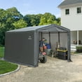 thumbnail image 3 of Sheltertube Wind And Snow-Load Rated Garage, 10X14X10 Grey, 3 of 12