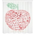 thumbnail image 3 of Ambesonne Science Shower Curtain, Fun, 69"Wx84"L, Red Forest Green, 3 of 3