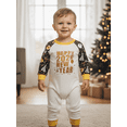 thumbnail image 3 of Gzhioc Baby New Year Romper Letter Print Long Sleeve Round Neck Full Length Bodysuit for Boys Girls, 3 of 9