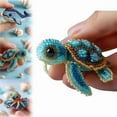 thumbnail image 2 of Octopus Bead Embroidery Kit, Beginner-Friendly Sea Creature Beaded Embroidery Kits with Full-Color Instruction Sheet, DIY Animals Three-Dimensional Beadwork Craft Kit for Craft Lover (Sea turtle), 2 of 9