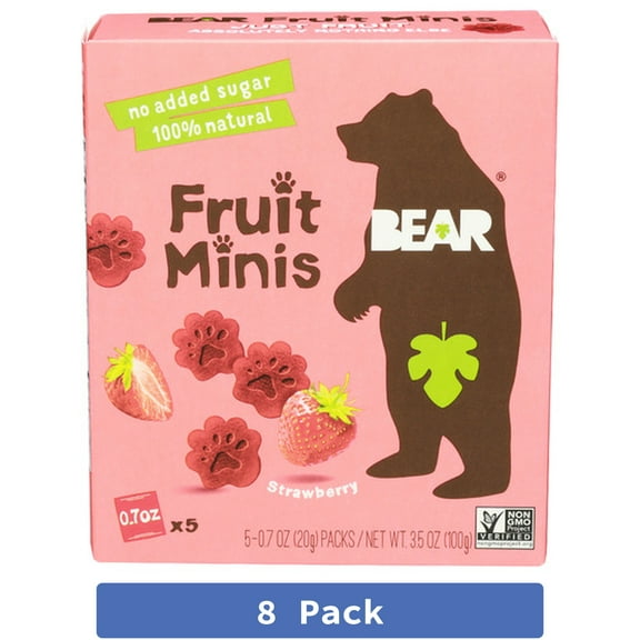 Bear Yoyo Fruit Mini Multipack Strawberry 3.5 oz (Pack Of 8)
