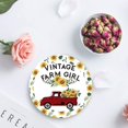thumbnail image 4 of ZHANZZK Rustic Red Truck Sunflower Vintage Farmhouse Style Set of 6 Round Coaster for Drinks, Absorbent Ceramic Stone Coasters Cup Mat with Cork Base for Home Kitchen Room Coffee Table Bar Decor, 4 of 6