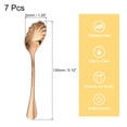 thumbnail image 2 of 7Pack 5" Stainless Steel Shell Shape Spoon Mini Coffee Dessert Spoons, Rose Gold, 2 of 6