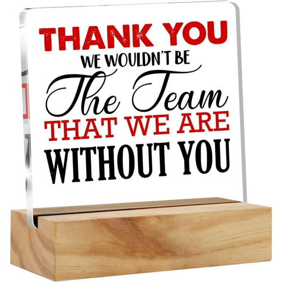 Appreciation Gifts Thank You Gifts for Boss, Boss Desk Decor Acrylic Desk Plaque Sign with Wood Stand Home Office Desk Sign Keepsake Boss Lady Present