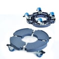 thumbnail image 4 of Enqiretly Support de Pot de Fleurs Noir Facile à Assembler sur Roulettes Grand Application Taille Ajustable, 4 of 6