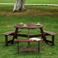 thumbnail image 2 of Smooth - edged and Waterproof Outdoor Furniture - Enjoy Rain or Shine with 6 - person Picnic Table on Patio, 2 of 7