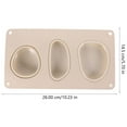 thumbnail image 2 of MERRYHAPY 1Ud Ovalado De Silicona Para Jabón DIY Color Beige Con Tres Cavidades Reutilizable, 2 of 8