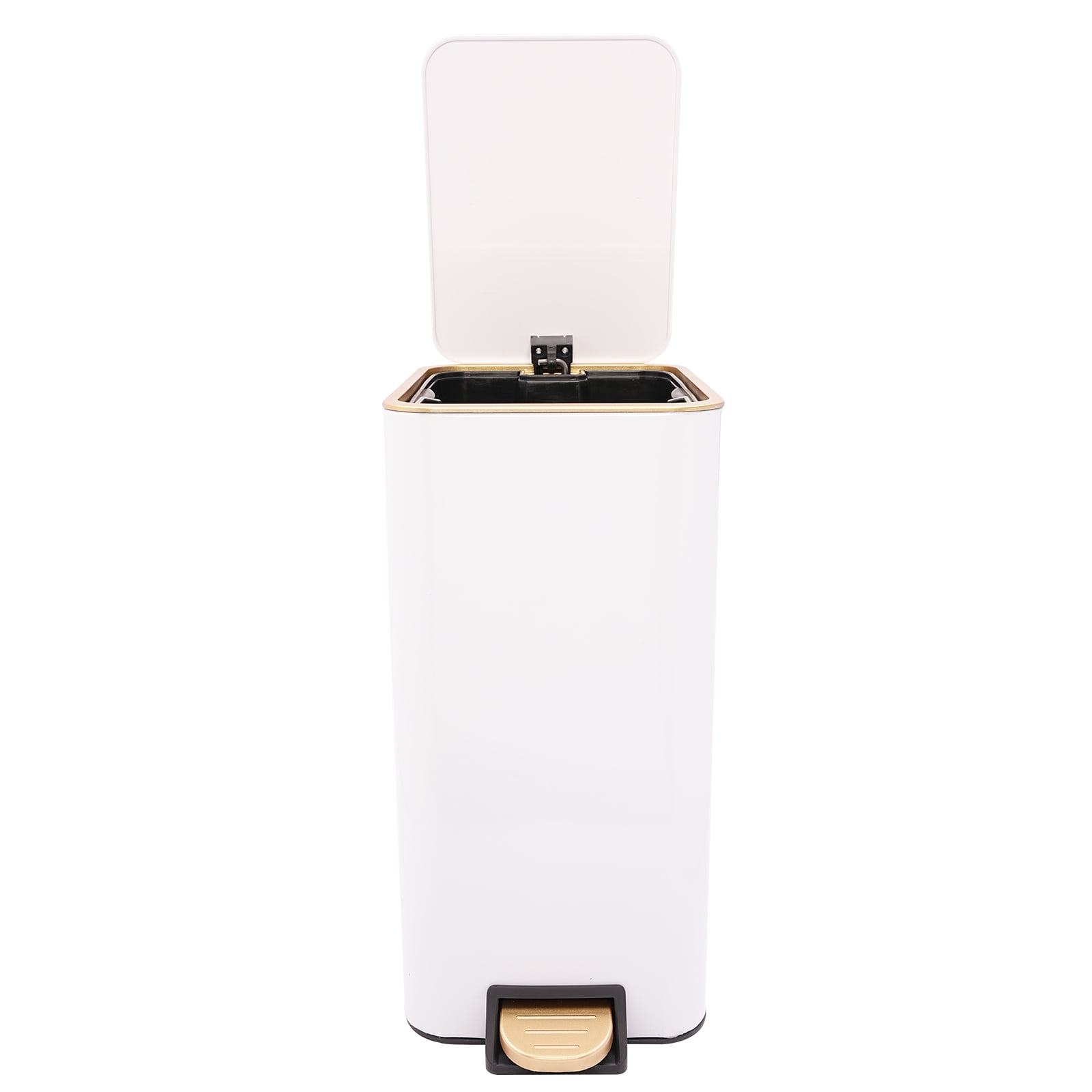 Trash Can with Lid, Step Trash Bin, 12L Bathroom Trash Can