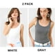 thumbnail image 3 of Camisola de algodón Charmo para mujer, sujetador con plataforma, camiseta sin mangas, camisetas interiores elásticas, paquete de 2 M, 3 of 6