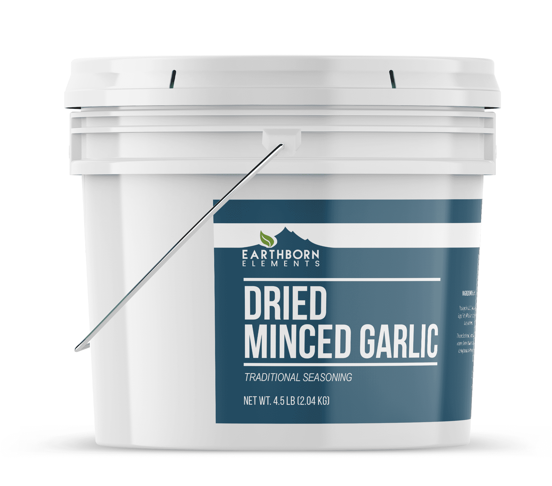 Earthborn Elements Dried Minced Garlic 1 Gallon Bucket, Kitchen Staple, Bulk Seasoning 72 Ounce