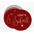 thumbnail image 2 of Inkdotpot 50 Pack Real Silver Foil Paper Tags Love Is Sweet Wedding Favor Hang Tags, 2 of 6